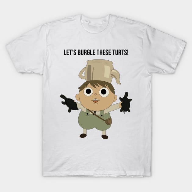 Greg _quot_Let_s Burgle These Turts! T-Shirt by ariolaedris